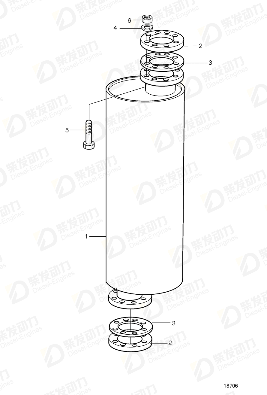 volvo penta Gasket 862977 Drawing volvo penta Gasket 862977 Drawing
